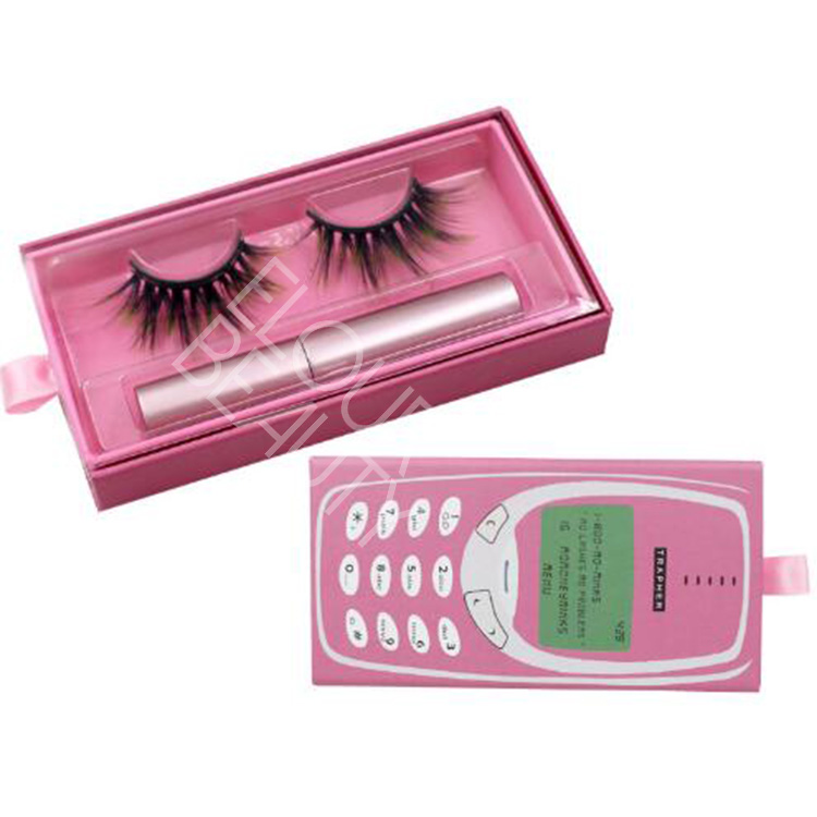 Private label package newest  updated 6D colored magnetic eyelashes with magnetic eyeliner EY68