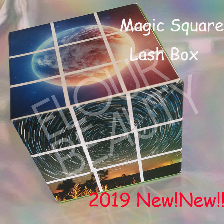 2019 new magic square private label lashes package vendor EL92