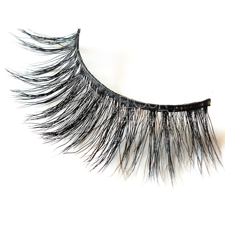 2019 newest fluffy private label 5D faux mink strip lashes wholesale EY21