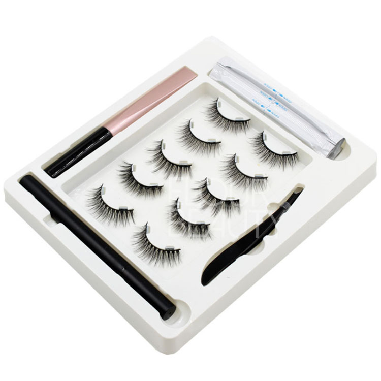 2021 newest invisible magnetism magnetic eyelashes with eyeliner pen set private label wholesale EN01