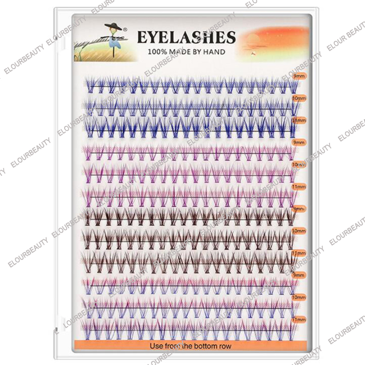 10D 20D colored DIY cluster eyelash extensions EM59