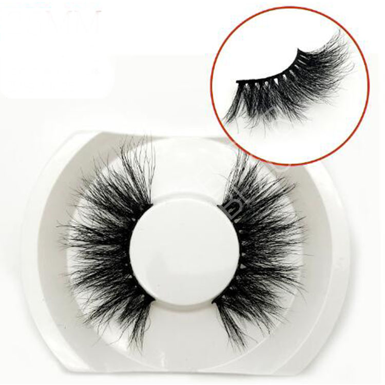 Custom cases 2019 newest 25mm long fluffy volume 5D mink lash extensions vendor EY43