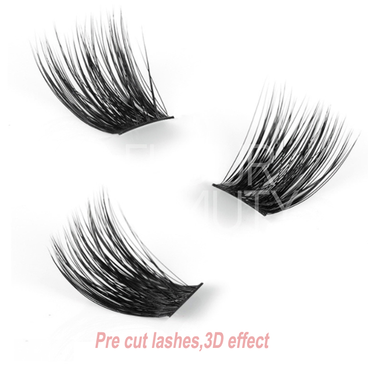 Private label lash suppliers for faux mink DIY lash extensions pre cut segmented eyelashes vendors EN11