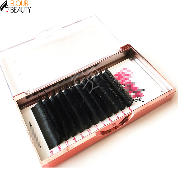 Private label volume natural hair silk extensions wholesale EY04