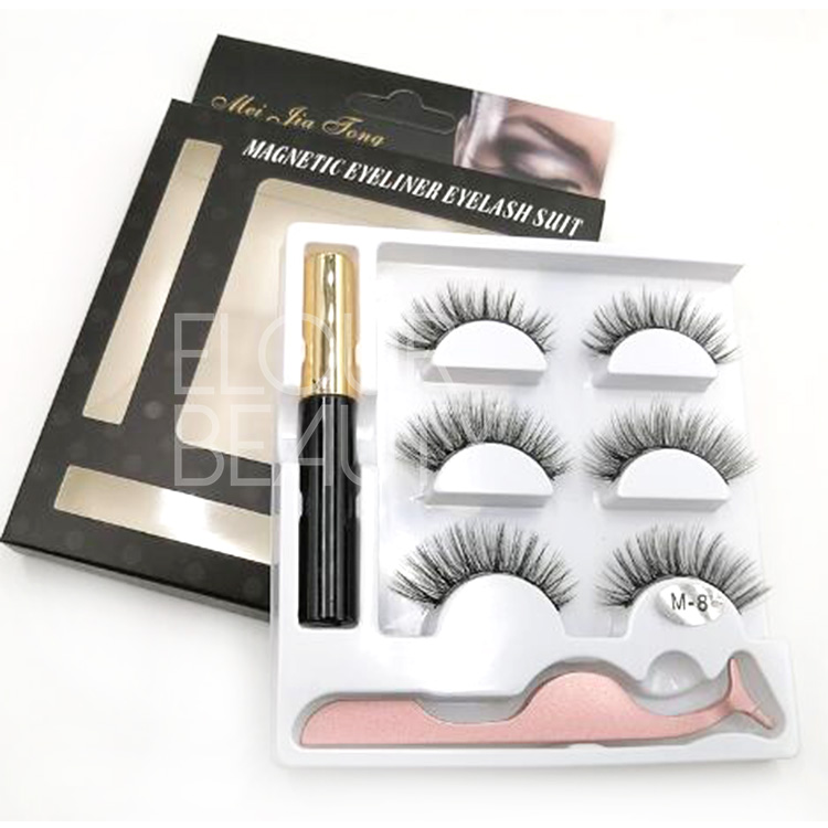 3D false eyelashes with best liquid magnetic eyeliner eyelash vendors wholesale EY47