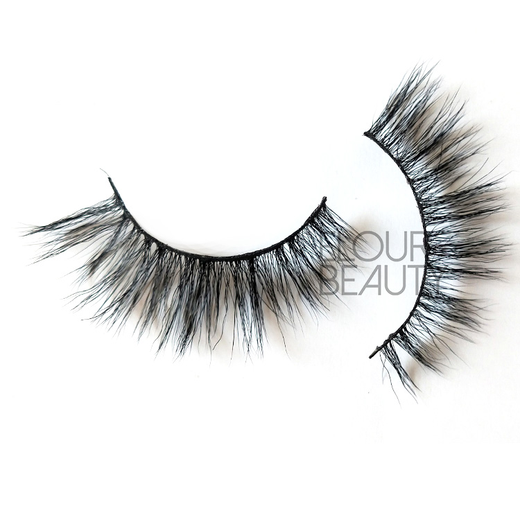 2019 newest fluffy private label 5D faux mink strip lashes wholesale EY21