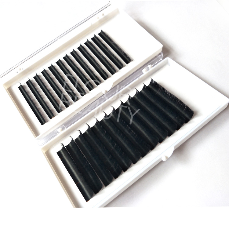 Beauty lash full set ellipse flat eyelash extensions factory China EL109