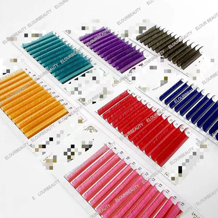Color flat lash extensions tray EM69