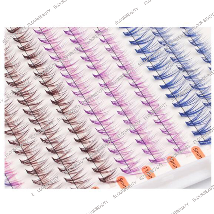 10D 20D colored DIY cluster eyelash extensions EM59