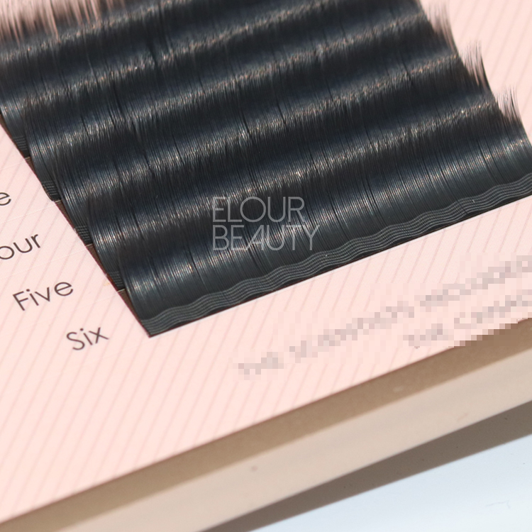 2021 the newest volume laser Lashes Silk Premium Eyelash Extensions 0.07 thickness private label wholesale EY78