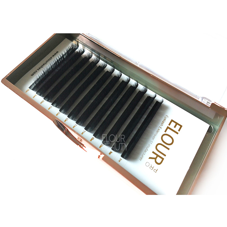 Wholesale volume easy quick fan flowering eyelash extensions private label EY22
