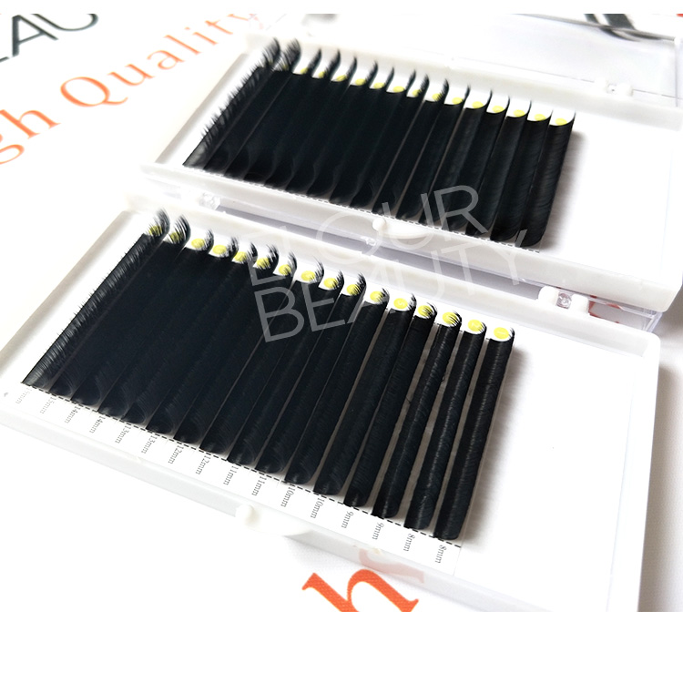 Private label easy fan volume eyelash extensions wholesale EL105