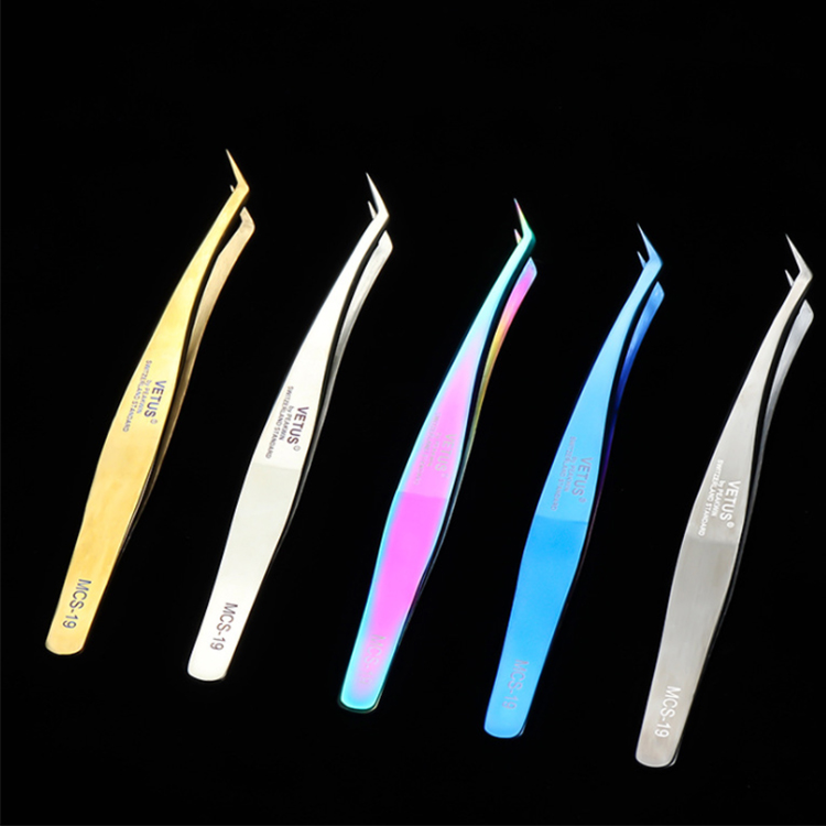 Private label eyelash extension tweezers EM05