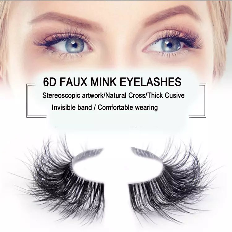 Private label 6D faux mink lashes wholesale vendors EM03