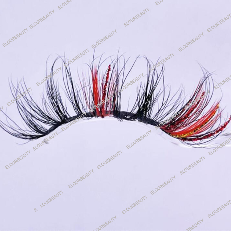 Newest glitter mink strip lashes EM48