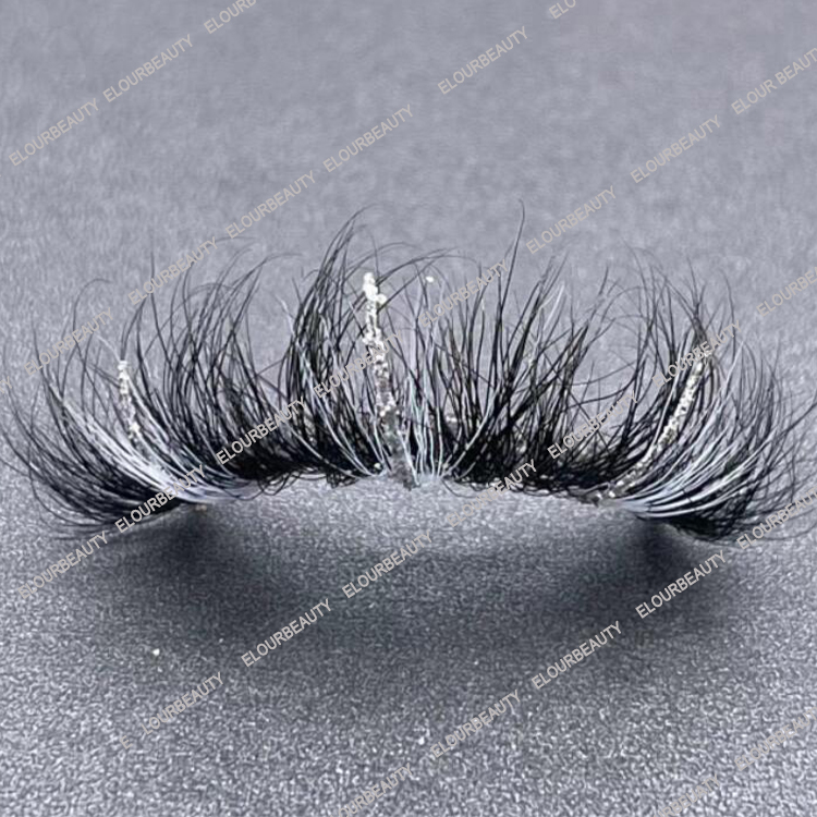 Newest glitter mink strip lashes EM48