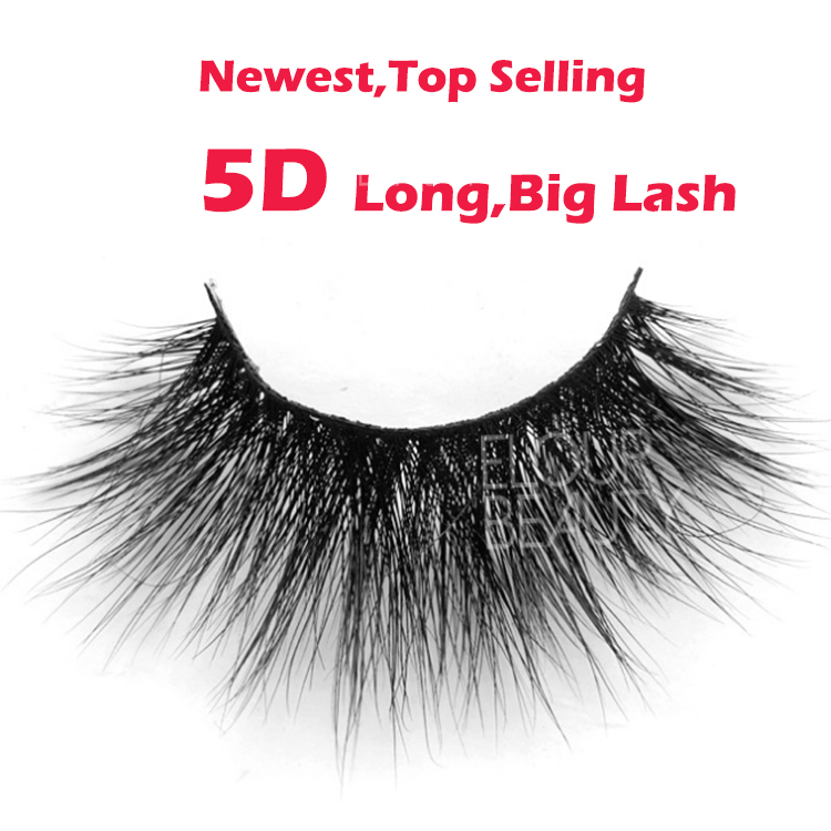 Newest long 5D mink lashes wholesale eyelash vendors EL95 ...