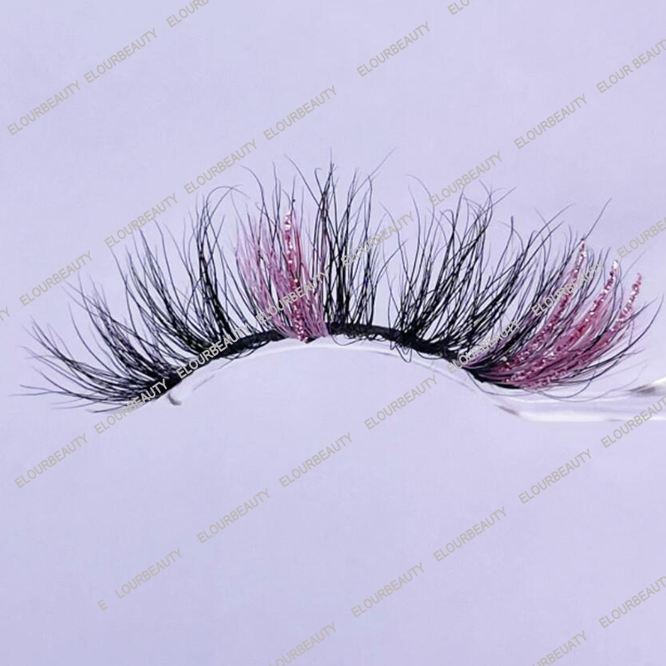 Newest glitter mink strip lashes EM48