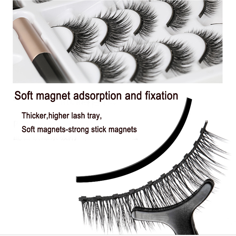 Magnetic eyelashes kit with 10 magnets lashes vendor USA EM01