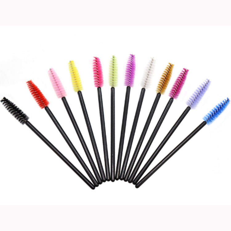 Wholesale multi-colored vegan eyelash extensions micro appplicator disposable brushes EY58