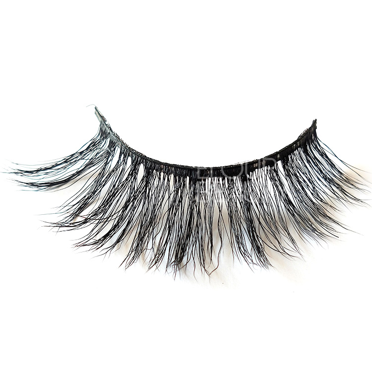 2019 newest fluffy private label 5D faux mink strip lashes wholesale EY21