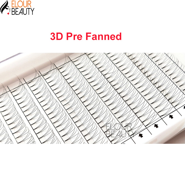 Hot selling pre fanned 3d eyelashes extensions  manufacturers China EL147