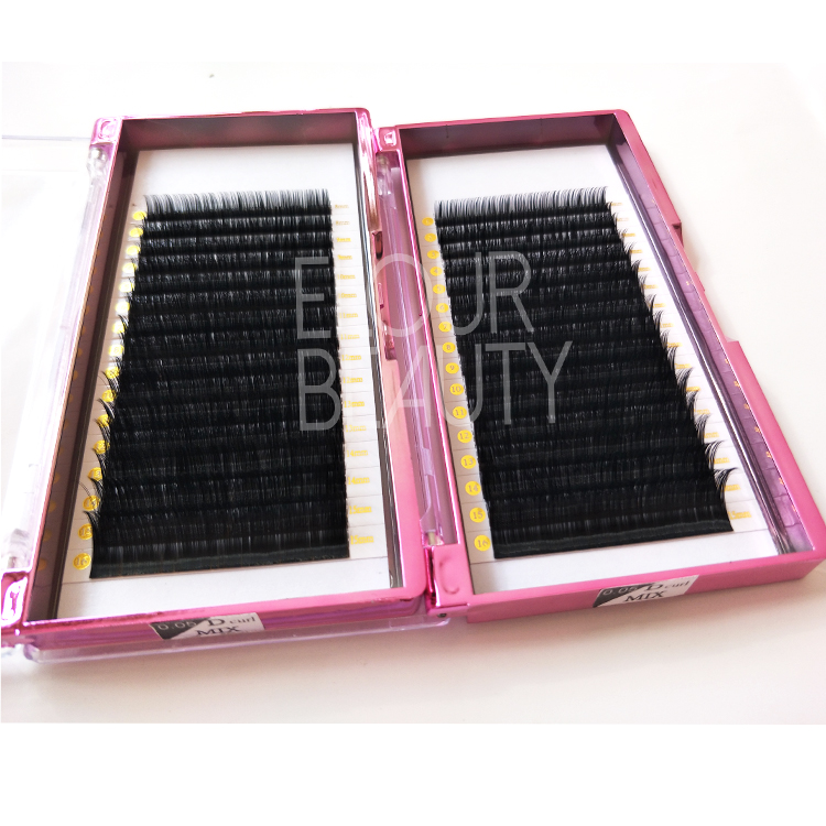 Best private label silk eyelash extensions wholesale Korean EL114