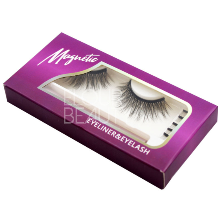 Private label magnetic eyeliner magnetic 3D faux mink eyelashes set with 10pcs small magnetic eyelashes easy to use EY81