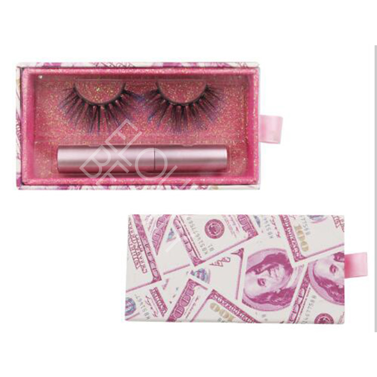 Private label package newest  updated 6D colored magnetic eyelashes with magnetic eyeliner EY68