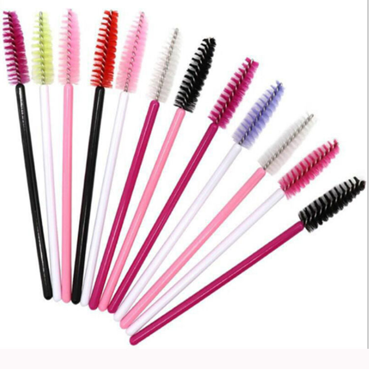 Wholesale multi-colored vegan eyelash extensions micro appplicator disposable brushes EY58