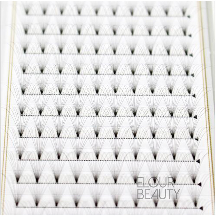 Short stem premade silk lashes 10D 0.05mm volume fans eyelash extensions EY46