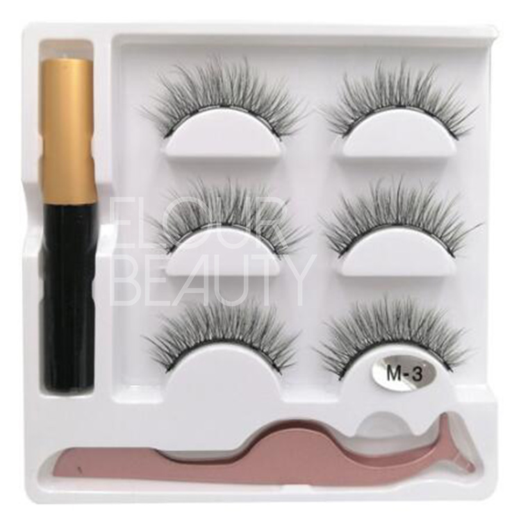 3D false eyelashes with best liquid magnetic eyeliner eyelash vendors wholesale EY47