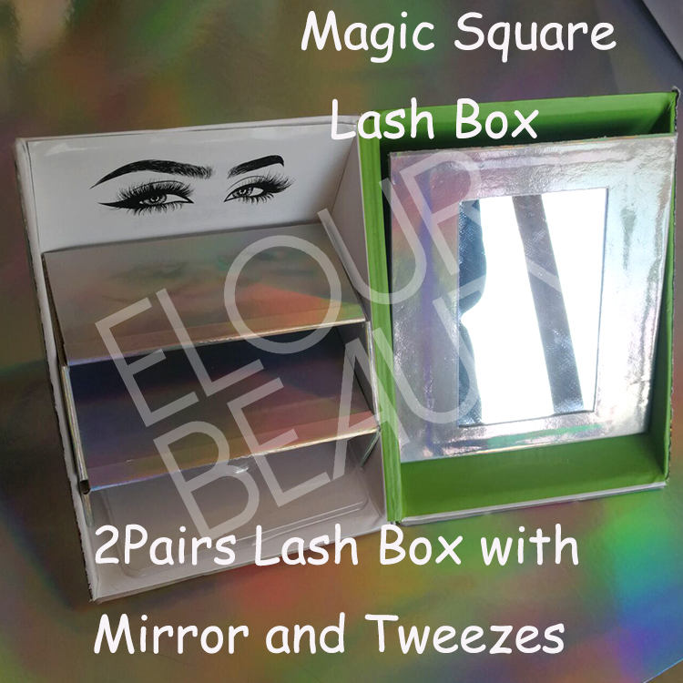 2019 new magic square private label lashes package vendor EL92